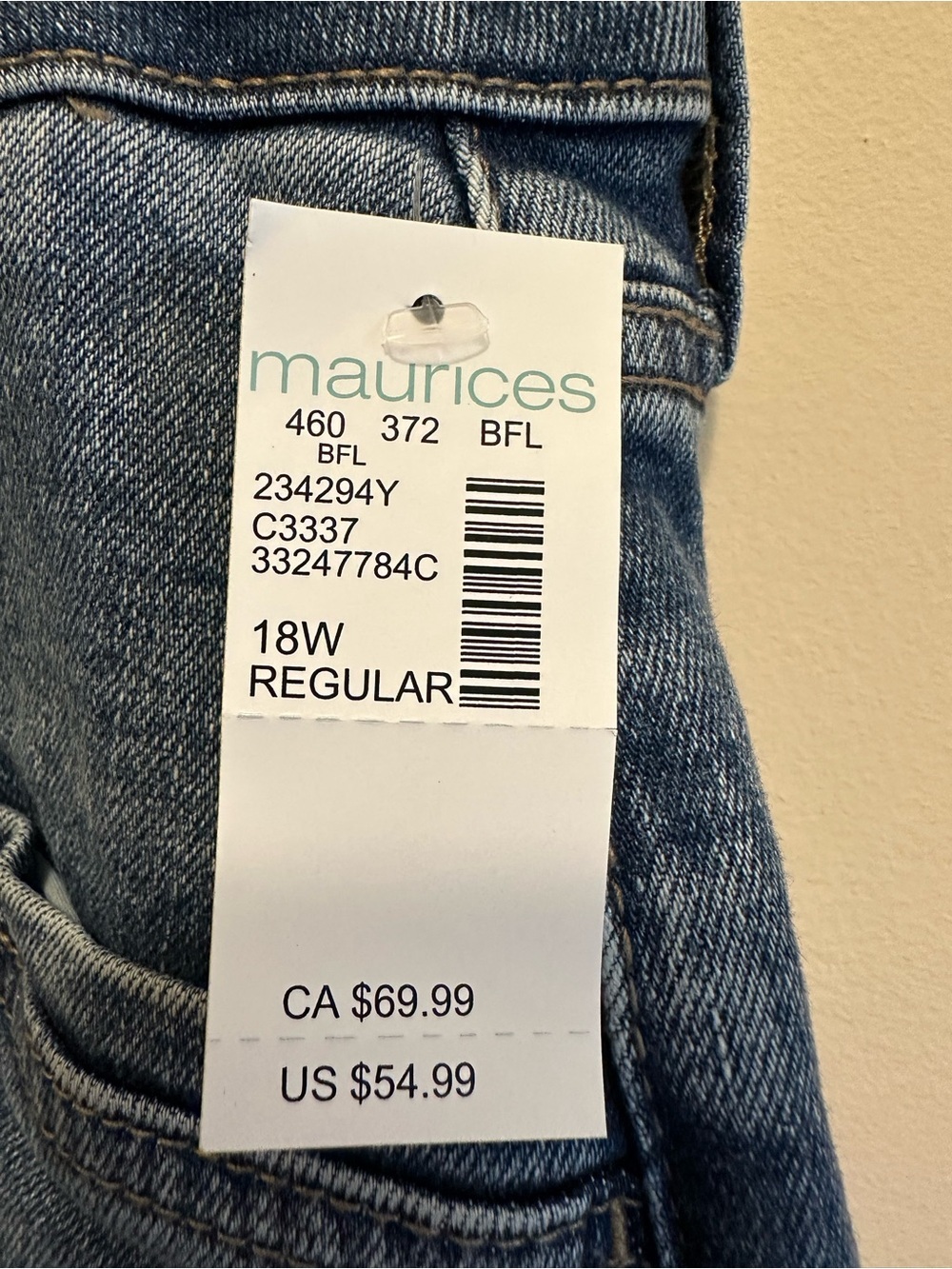 NWT Woman’s M Jeans 18W Regular High Rise Wide Leg Super Stretch Medium Wash - Picture 4 of 11